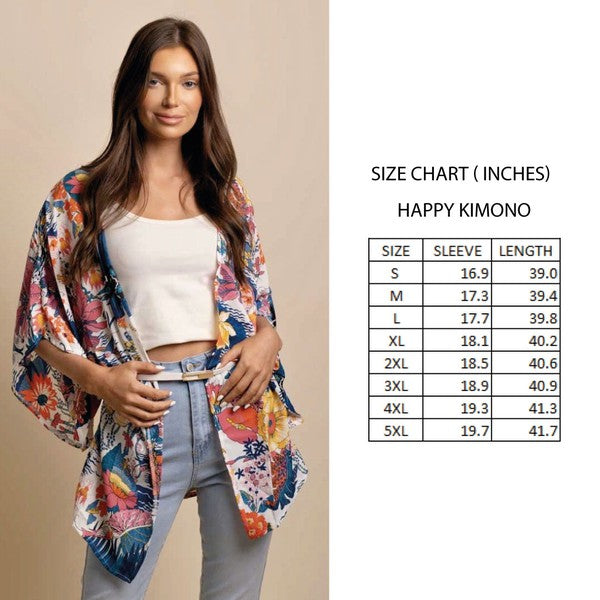 Happy Kimono Multi by ClaudiaG Apparel | Fleurcouture
