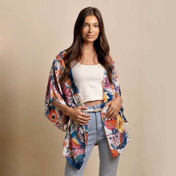 Happy Kimono Multi S by ClaudiaG Apparel | Fleurcouture