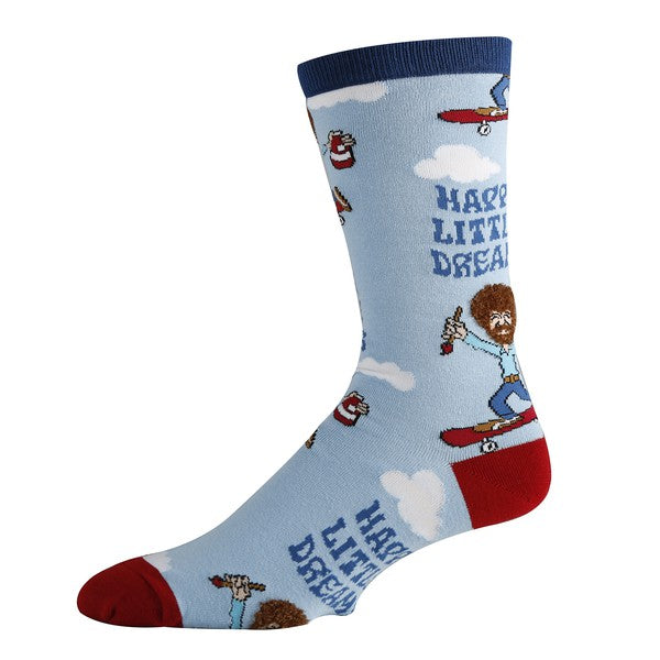 Happy Little Dreams - Mens Crew Socks blue MS by Oooh Yeah Socks | Fleurcouture