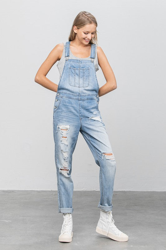 HEAVY BODY PREMIUM DESTROY OVERALLS LIGHT by Insane Gene | Fleurcouture