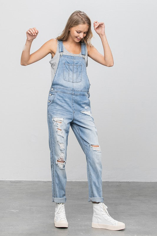 HEAVY BODY PREMIUM DESTROY OVERALLS LIGHT by Insane Gene | Fleurcouture