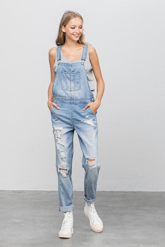 HEAVY BODY PREMIUM DESTROY OVERALLS LIGHT by Insane Gene | Fleurcouture