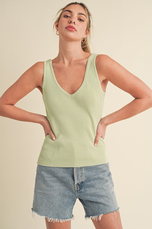 Hedi Knit Tank S by Aemi + Co | Fleurcouture