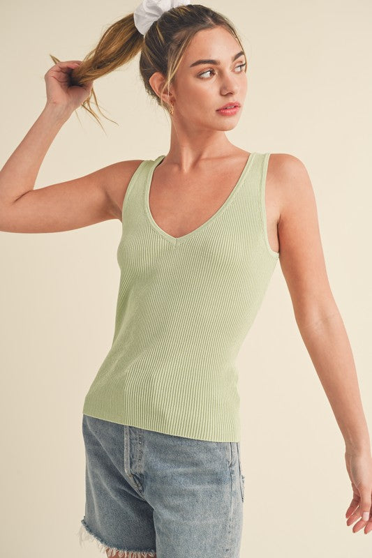 Hedi Knit Tank S by Aemi + Co | Fleurcouture