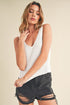Hedi Knit Tank WHITE S by Aemi + Co | Fleurcouture