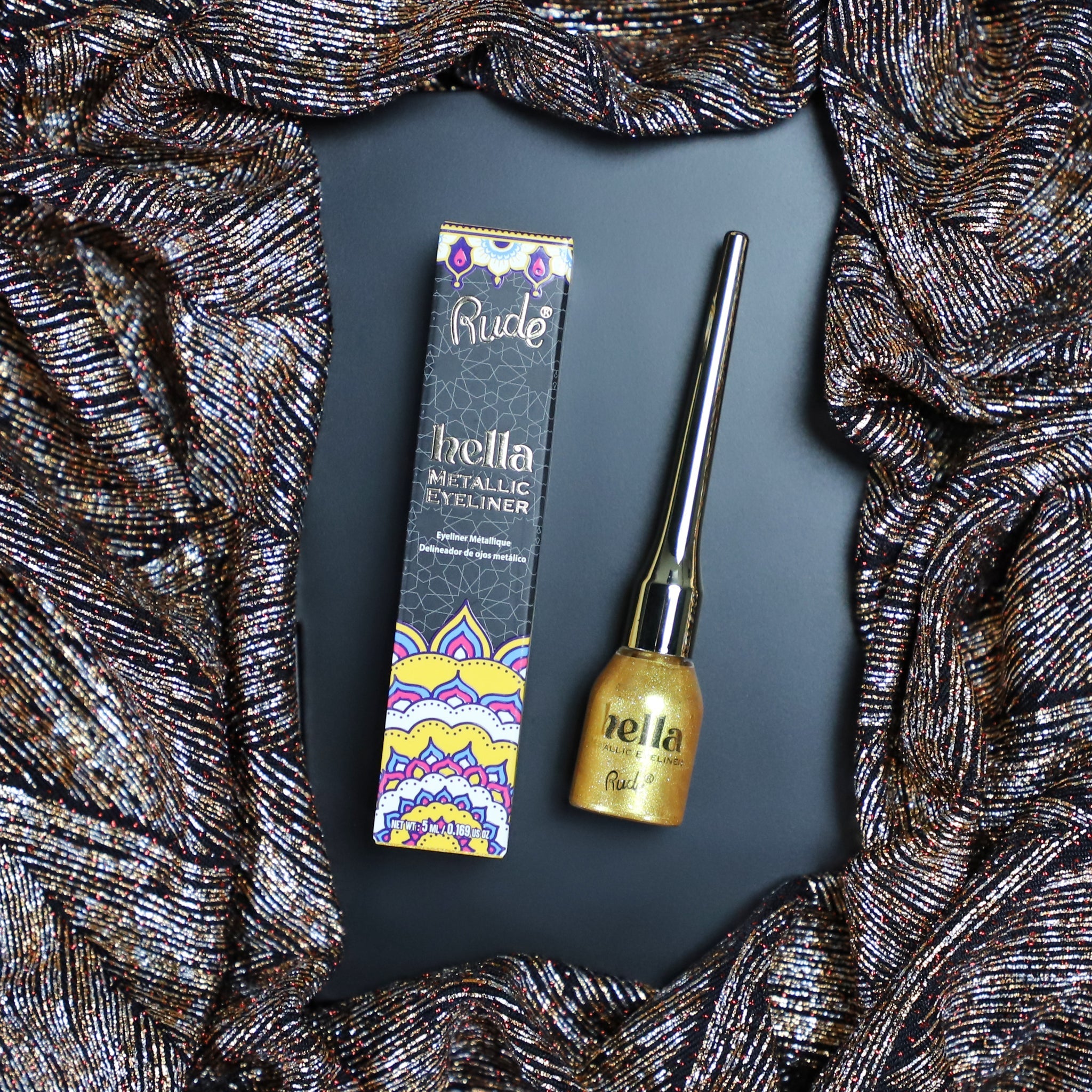 Hella Metallic Eyeliner Citrine Eyeliner by Rude Cosmetics | Fleurcouture
