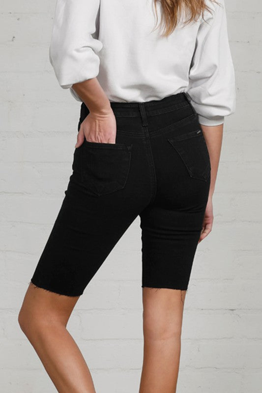 HIGH RISE BIKE SHORTS BLACK by Insane Gene | Fleurcouture