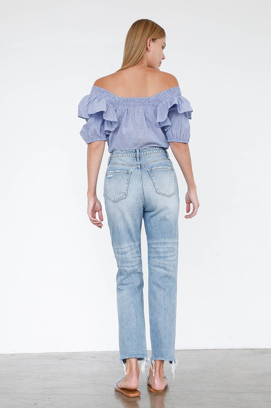 HIGH RISE MOM JEANS LIGHT by Insane Gene | Fleurcouture