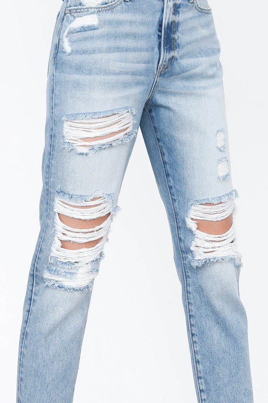 HIGH RISE MOM JEANS LIGHT by Insane Gene | Fleurcouture