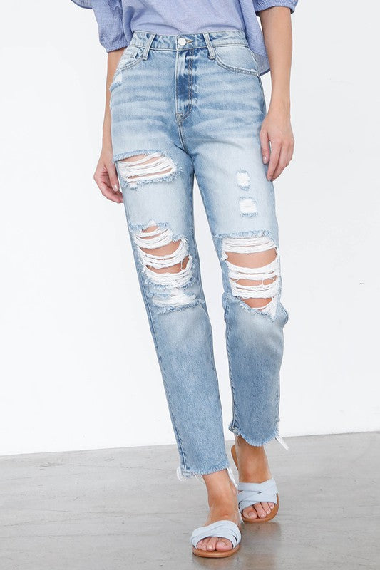 HIGH RISE MOM JEANS LIGHT by Insane Gene | Fleurcouture