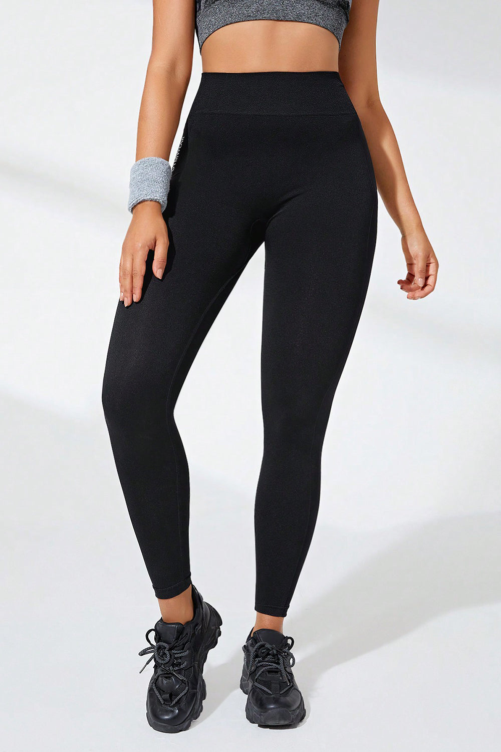High Waist Active Leggings Bottoms by Trendsi | Fleurcouture