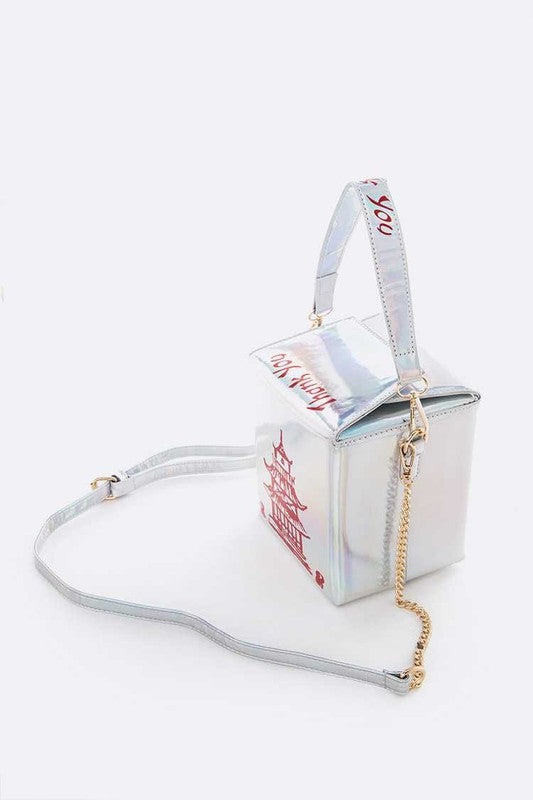 Holographic Iconic Chinese Take Out Box Clutch O/S by Artini Accessories | Fleurcouture