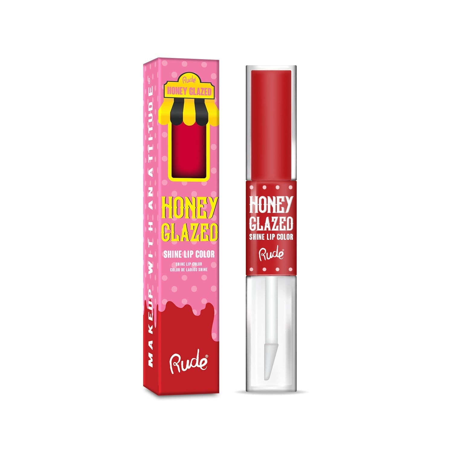 Honey Glazed Shine Lip Color Maple Bacon Lip Gloss by Rude Cosmetics | Fleurcouture