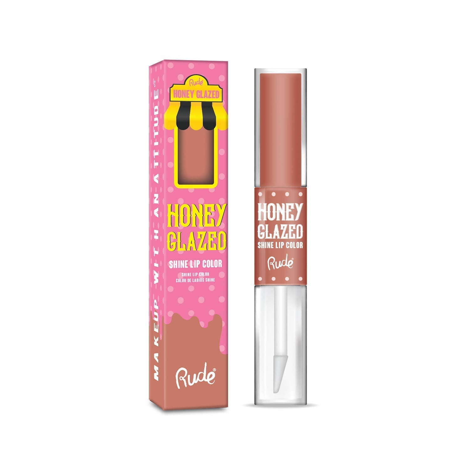 Honey Glazed Shine Lip Color Plain Lip Gloss by Rude Cosmetics | Fleurcouture