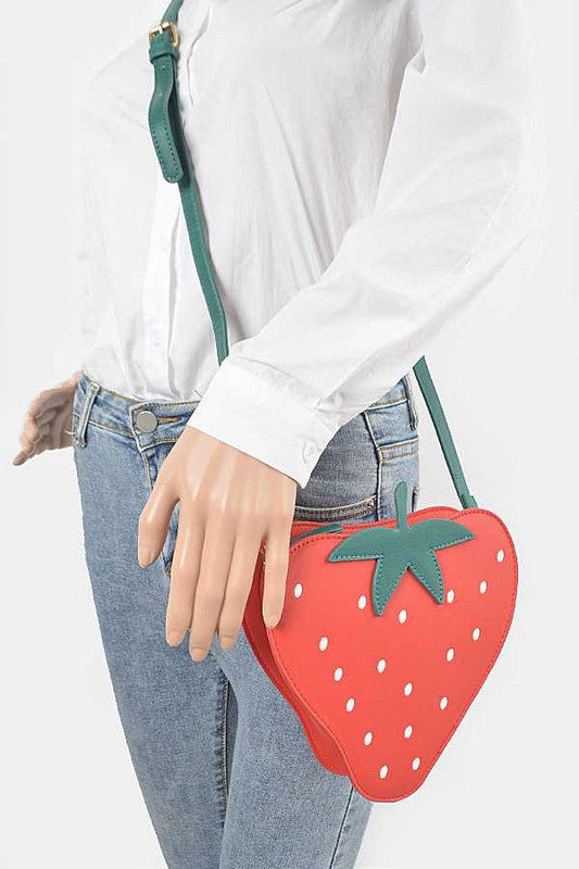 Iconic Strawberry Swing Bag Red O/S by Artini Accessories | Fleurcouture