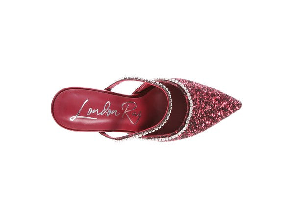 IRIS Glitter Spool Heel Sandal by Rag Company | Fleurcouture