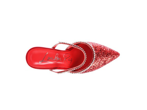 IRIS Glitter Spool Heel Sandal by Rag Company | Fleurcouture
