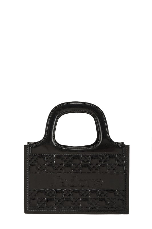 JADORE Top Handle Crossbody Jelly Bag BLACK OS by ICCO ACCESSORIES | Fleurcouture