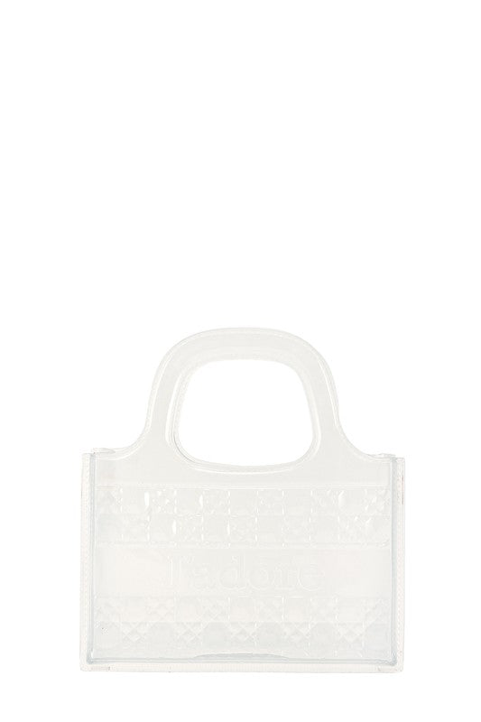 JADORE Top Handle Crossbody Jelly Bag CLEAR OS by ICCO ACCESSORIES | Fleurcouture