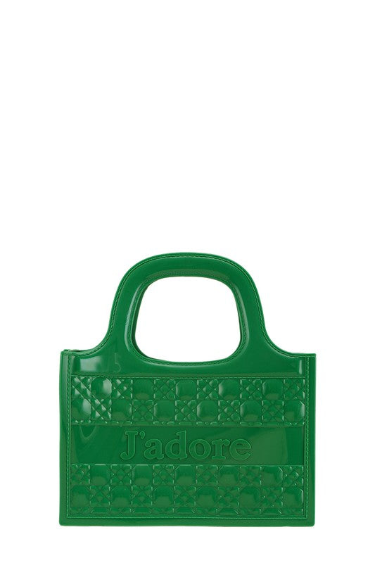 JADORE Top Handle Crossbody Jelly Bag GREEN OS by ICCO ACCESSORIES | Fleurcouture