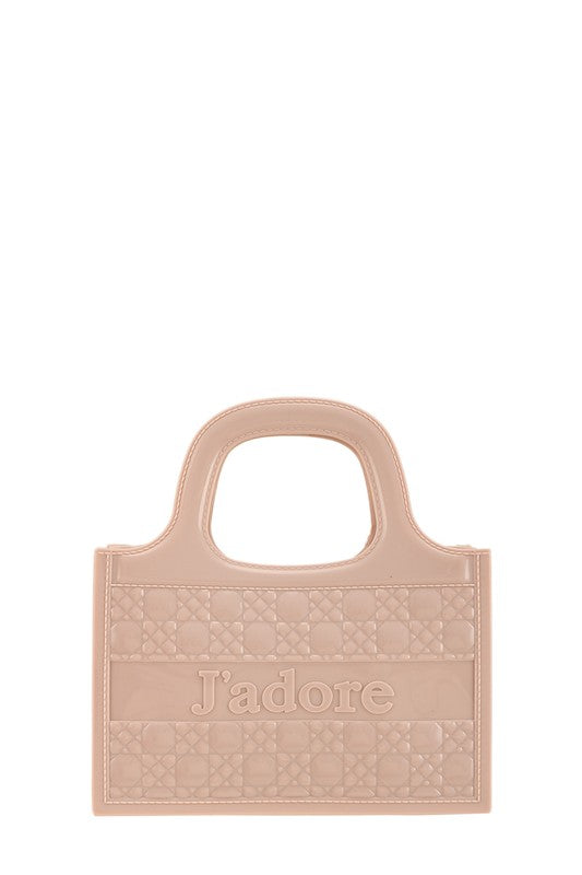 JADORE Top Handle Crossbody Jelly Bag NUDE OS by ICCO ACCESSORIES | Fleurcouture