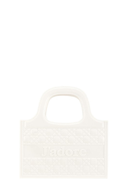 JADORE Top Handle Crossbody Jelly Bag WHITE OS by ICCO ACCESSORIES | Fleurcouture