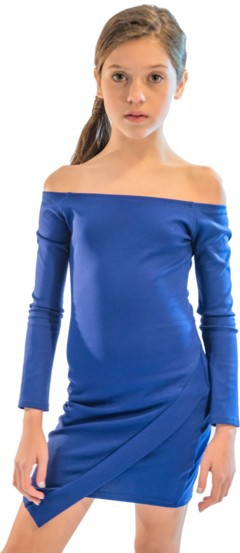 KIDS BELLA DRESS Royal Blue by Cheryl Creations | Fleurcouture