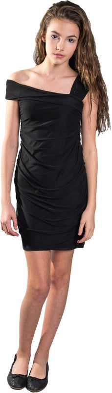 KIDS BEVERLY DRESS Black by Cheryl Creations | Fleurcouture