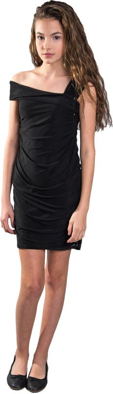KIDS BEVERLY DRESS Black by Cheryl Creations | Fleurcouture