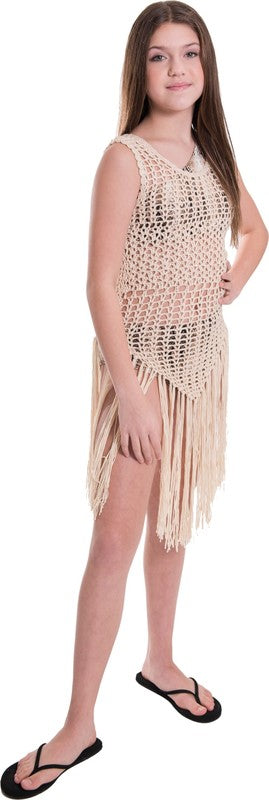 KIDS CROCHET COVER - UP by Cheryl Creations | Fleurcouture