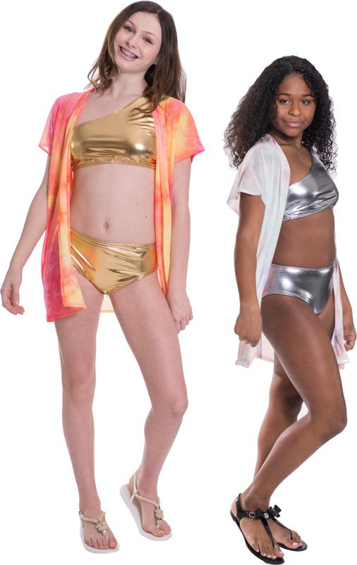 KIDS MESH TIE DYE KIMONO by Cheryl Creations | Fleurcouture