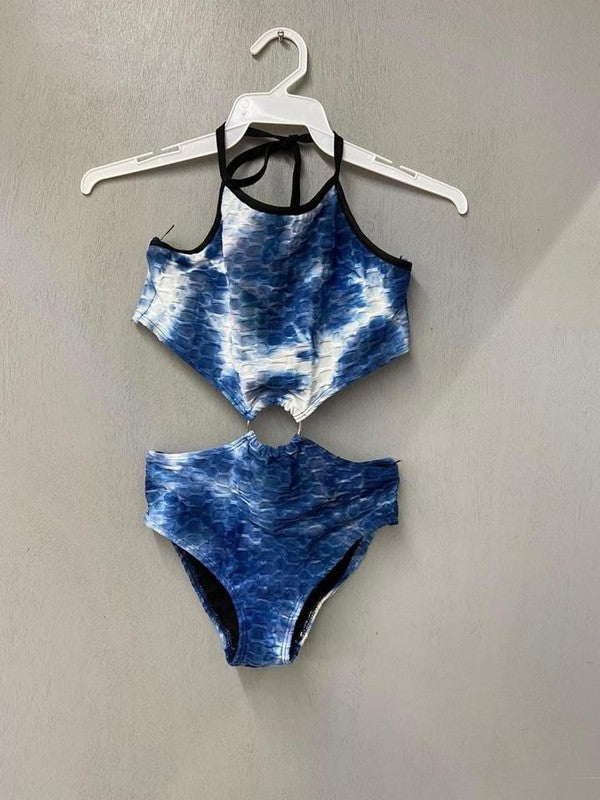 KIDS RING MONOKINI Navy Tie Dye S by Cheryl Creations | Fleurcouture