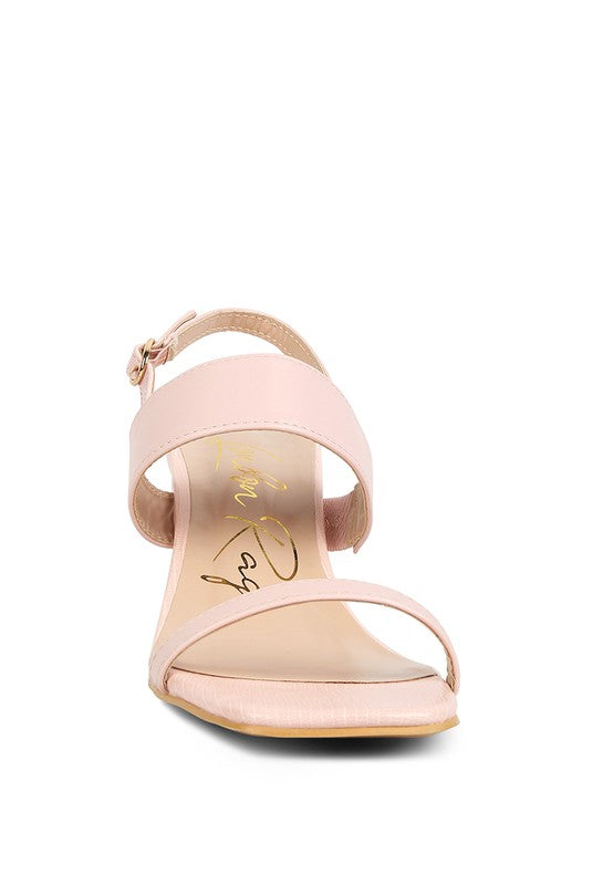 KIRK Elasticated Gussets Block Heel Sandals by Rag Company | Fleurcouture