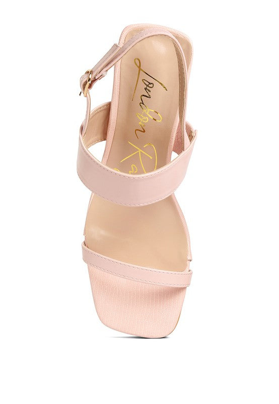 KIRK Elasticated Gussets Block Heel Sandals by Rag Company | Fleurcouture