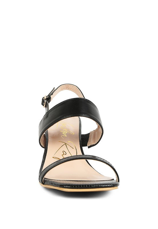 KIRK Elasticated Gussets Block Heel Sandals by Rag Company | Fleurcouture