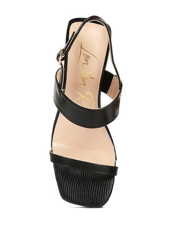 KIRK Elasticated Gussets Block Heel Sandals by Rag Company | Fleurcouture