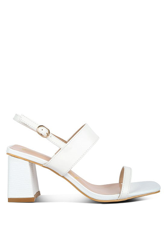 KIRK Elasticated Gussets Block Heel Sandals by Rag Company | Fleurcouture