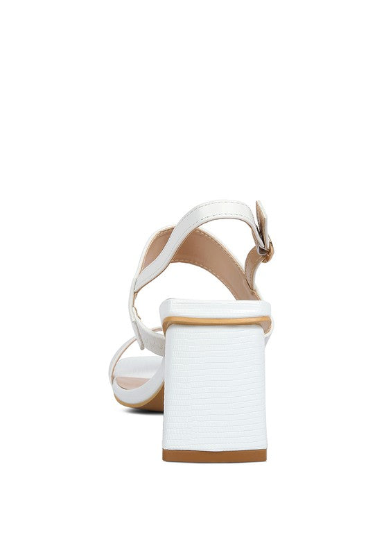 KIRK Elasticated Gussets Block Heel Sandals by Rag Company | Fleurcouture