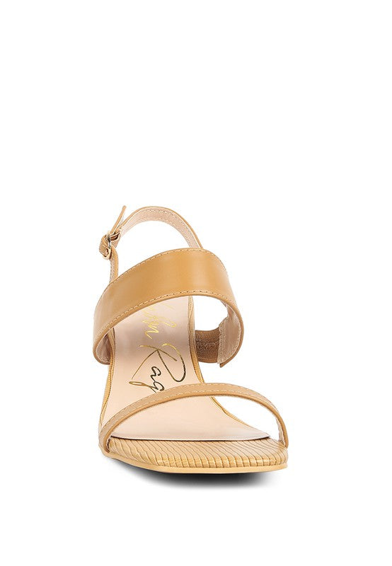 KIRK Elasticated Gussets Block Heel Sandals by Rag Company | Fleurcouture