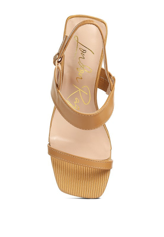 KIRK Elasticated Gussets Block Heel Sandals by Rag Company | Fleurcouture