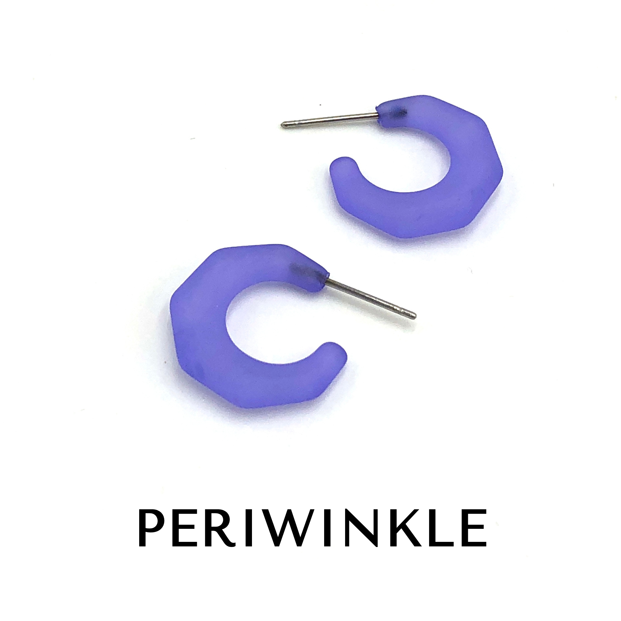 Kit Hoop Earrings Periwinkle Kit Hoops by Leetie Lovendale | Fleurcouture