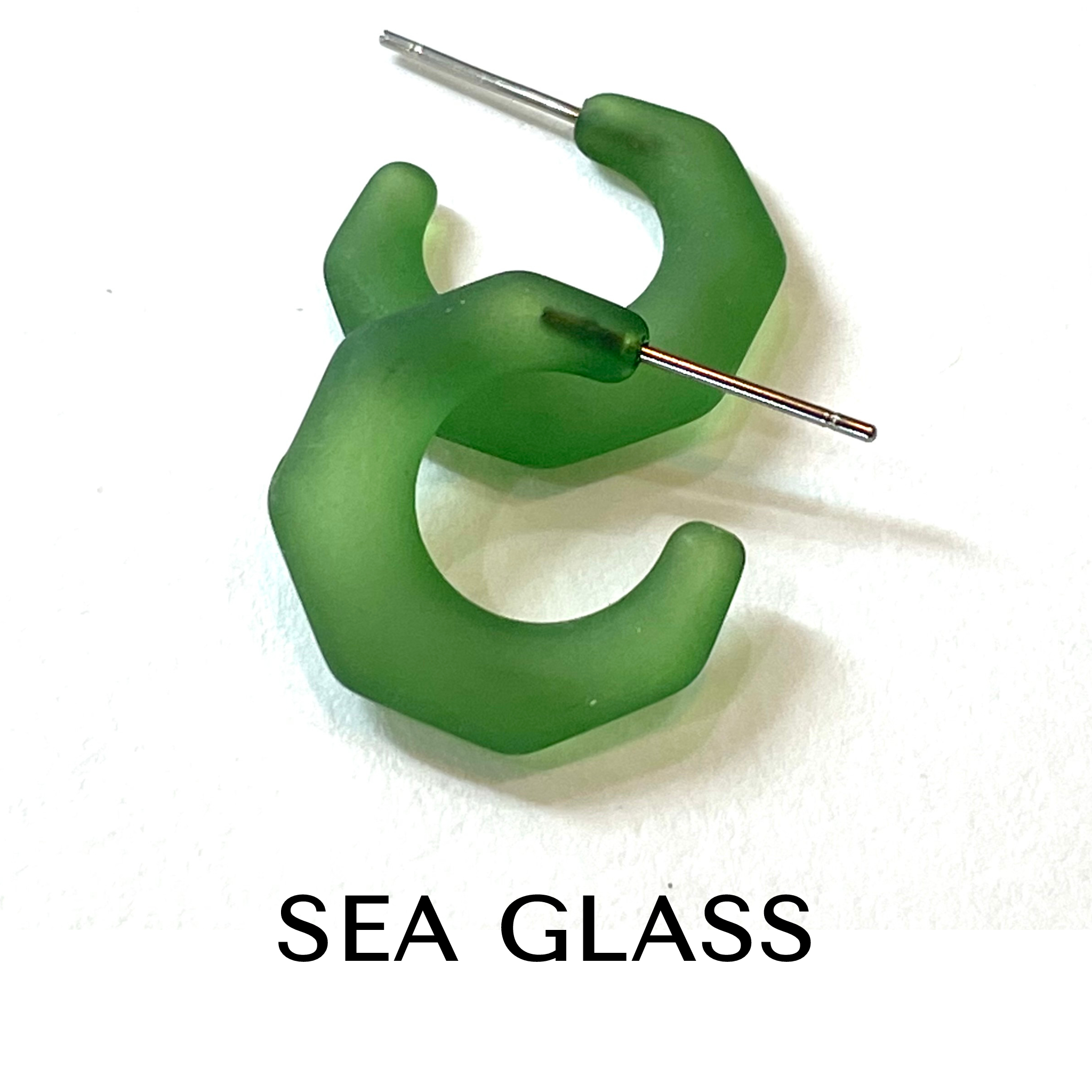 Kit Hoop Earrings Sea Glass Kit Hoops by Leetie Lovendale | Fleurcouture