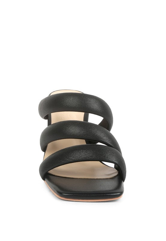 Kywe Textured Heel Chunky Strap Sandals by Rag Company | Fleurcouture