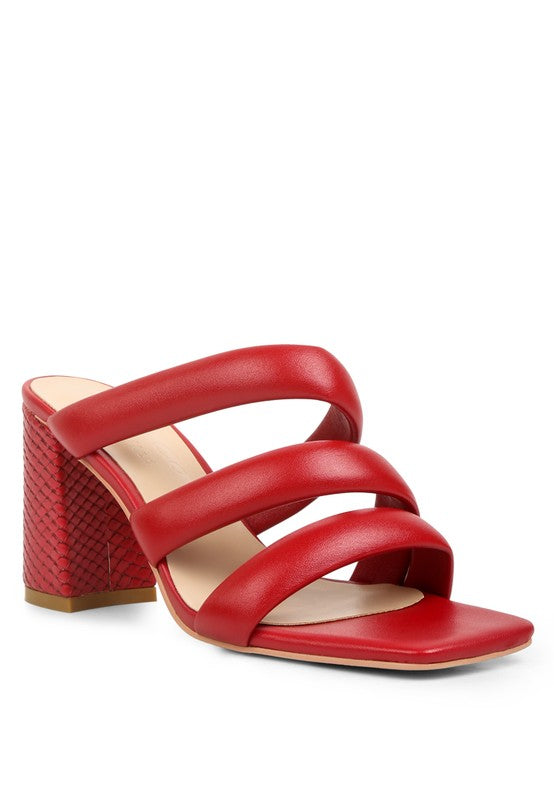 Kywe Textured Heel Chunky Strap Sandals by Rag Company | Fleurcouture