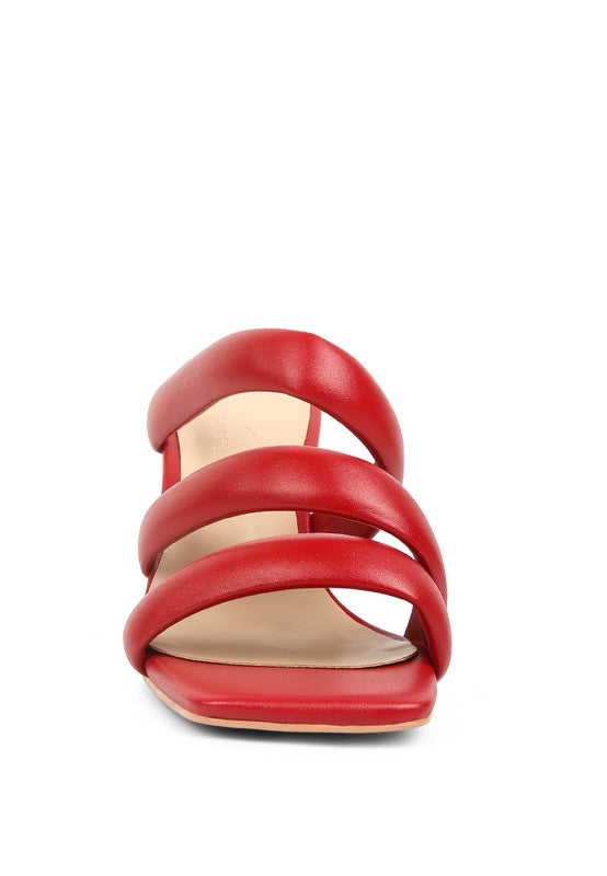 Kywe Textured Heel Chunky Strap Sandals by Rag Company | Fleurcouture