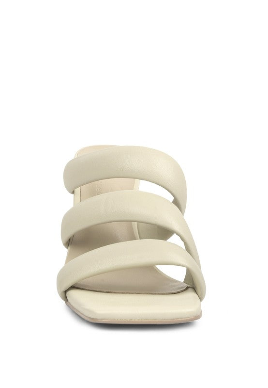Kywe Textured Heel Chunky Strap Sandals by Rag Company | Fleurcouture