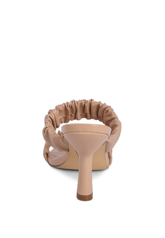 LADY LYNN GATHER AROUND SLIP-ON HEELED SANDAL by Rag Company | Fleurcouture