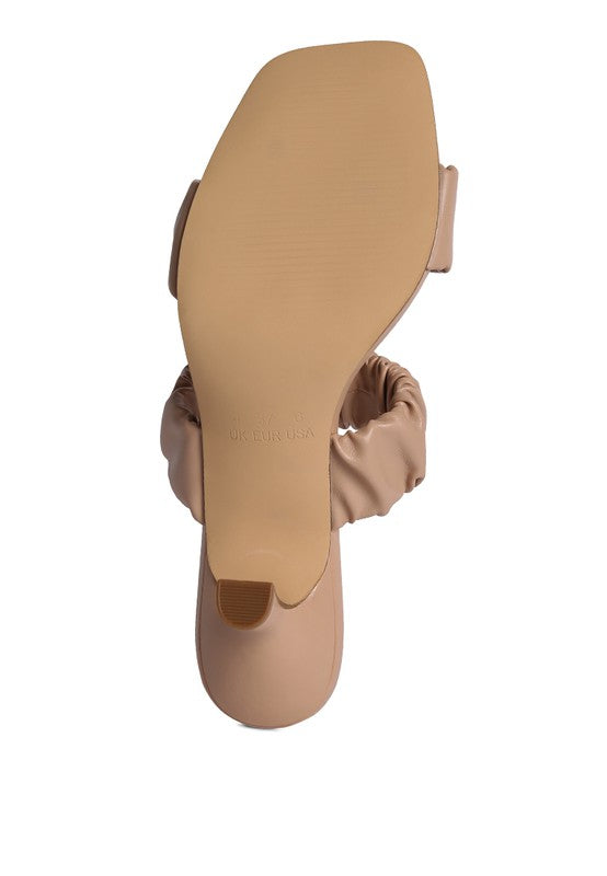 LADY LYNN GATHER AROUND SLIP-ON HEELED SANDAL by Rag Company | Fleurcouture