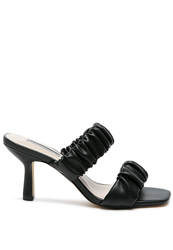 LADY LYNN GATHER AROUND SLIP-ON HEELED SANDAL by Rag Company | Fleurcouture