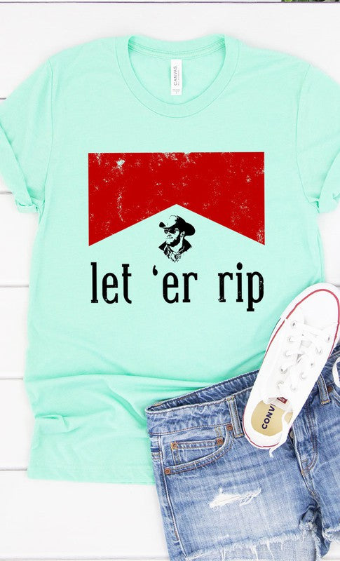 Let Er Rip Graphic Tee PLUS Mint XXL by Kissed Apparel | Fleurcouture